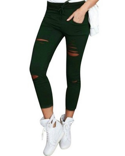 New Ripped Jeans for Women Women Big Size Ripped Trousers... - 2