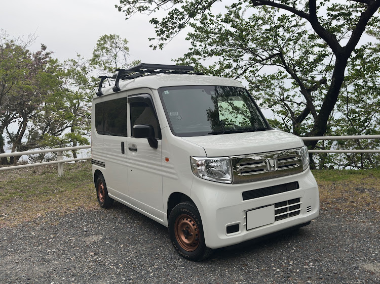 N-VANのいつもいいねありがとうございます😊・ヌルテカボディ選手権・洗車・日本海までドライブ・兵庫県道の駅コンプリート達成に関するカスタム事例の投稿画像2枚目