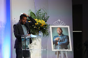 Vukani Mde at the memorial service of Eusebius McKaiser in Parktown.