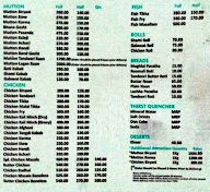 Mughlaii Express menu 1