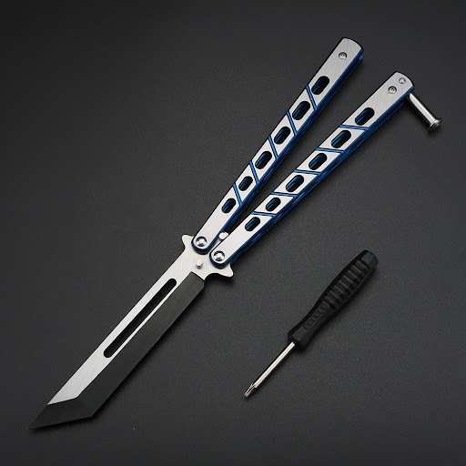 Title 1, Black Warrior Uncut All Steel Fancy Toy Knife f...