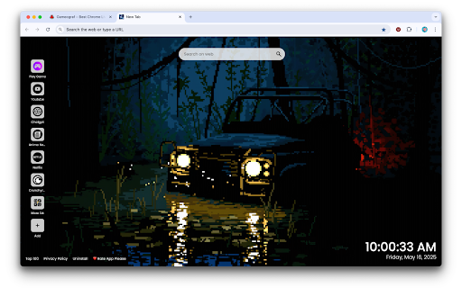Jeep Got Stuck in the Swamp Pixel Art Live Wallpaper Preview 4