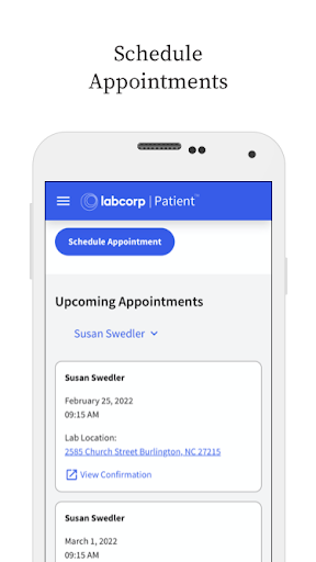 Screenshot Labcorp | Patient