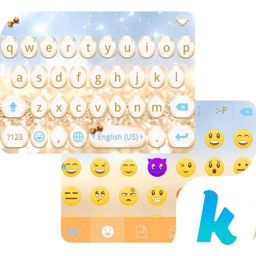 Gold & Sliver Kika Keyboard icon