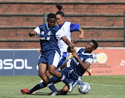 Action during the 2021 SASOL League National Championship Final match between City Lads and Vasco Da Gama Ladies.