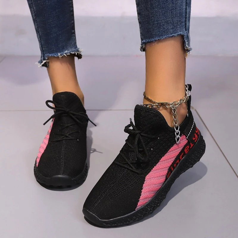 Title 6, Zapatillas deportivas de punto volador para muj...