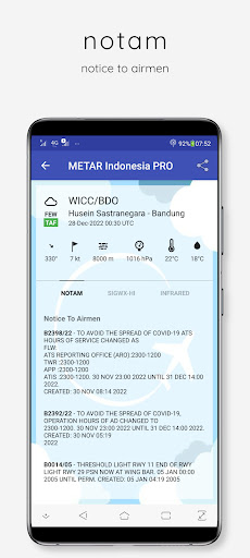 Screenshot METAR Indonesia PRO