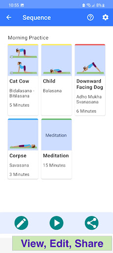 Screenshot Yoga Sequence Builder