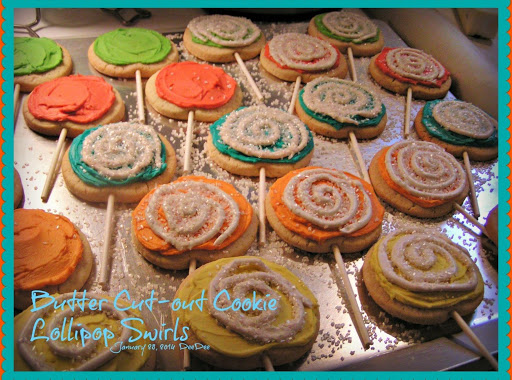 Cookies for my granddaughter Lilly's 2nd birthday. January 2014. I saw a picture of lollipop cookies and thought my cookie recipe would work great and it did! 