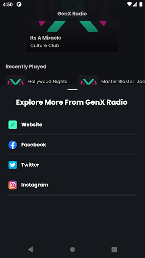 Screenshot GenX Radio
