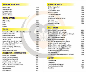 Fitness Food Factory menu 