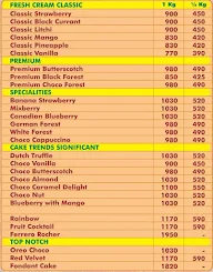 Cake Trends menu 1