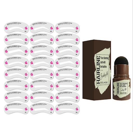 Title 5, One Step Eyebrow Stamp Shaping Kit. Achieve per...