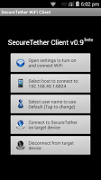 SecureTether Client - Android  Screenshot