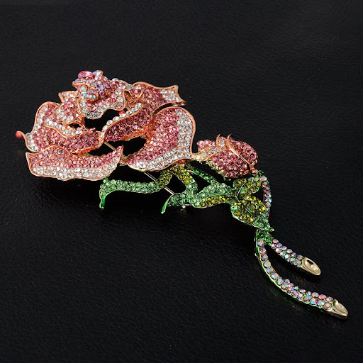 Title 7, Rose Brooch Winter Accessories in Europe and Am...