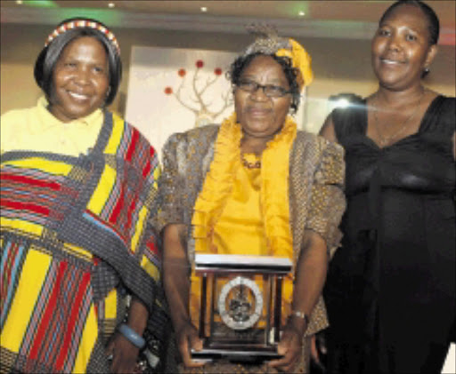 THE WINNERS: Susan Matlou, Mary Mabatle and Martha Senamathele. Pic.: Bongani Mahlangu. 19/01/2010. Sowetan.