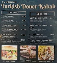 Turkish Doner Kabab menu 2