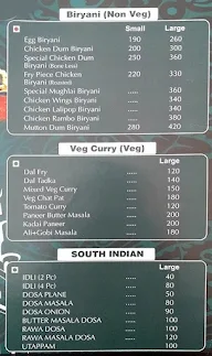 Hyderabadi Dum Biryani menu 3