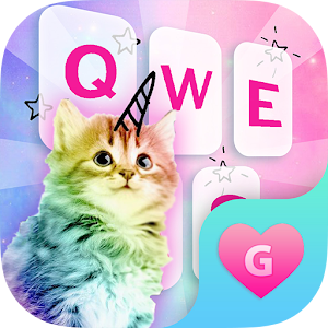 Download Unicorn Kitty Keyboard Theme for Girls For PC Windows and Mac