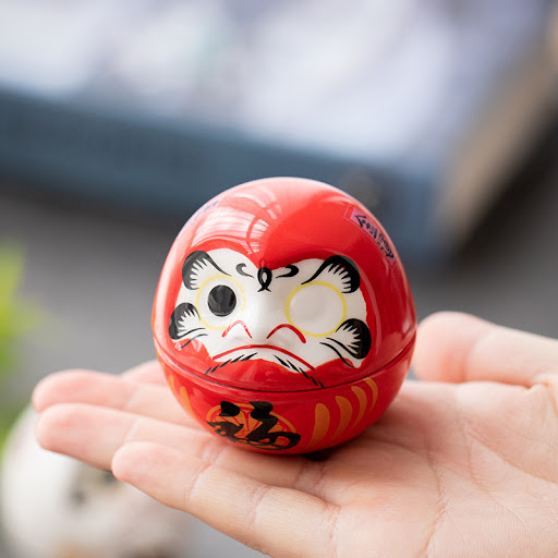 Title 10, Dharma Tumbler Lucky Cat Japanese Ornament Brin...