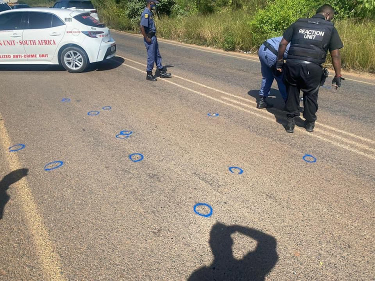 Several spent 9mm cartridges were recovered at the scene where a KZN panel beater and his family were targeted by unknown gunmen.