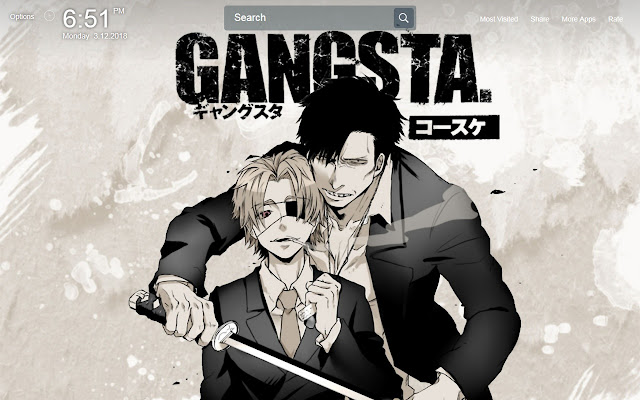 Gangsta Anime Wallpapers Theme New Tab