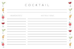 Signature Cocktail - Recipe Card item