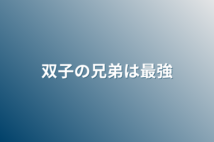 「双子の兄弟は最強」のメインビジュアル