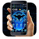 Bat Hero Blue Neon theme icon