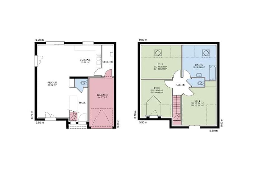  Vente Terrain + Maison - Terrain : 450m² - Maison : 102m² à Haveluy (59255) 