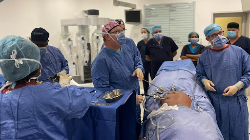 Doctors at Netcare Milpark Hospital use the da Vinci Xi robotic surgical system to perform colorectal surgery.