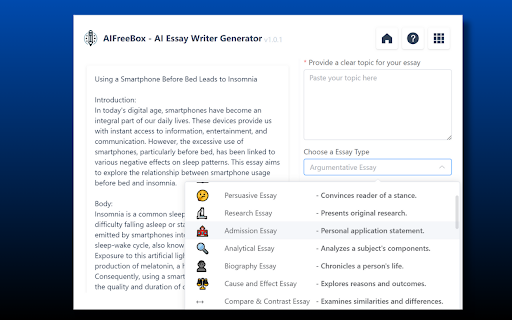 AI Essay Writer Generator: Academic Writing