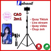 Gậy Chụp Hình 3 Chân Điện Thoại Live Stream Quay Video Xoay Được 360 Độ