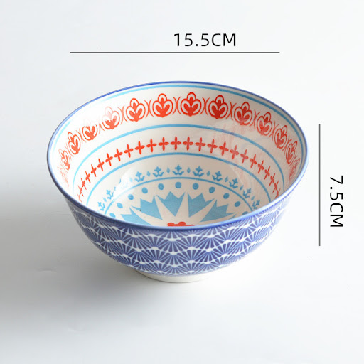 Title 12, Household Japanese Underglaze Ceramic Rice Bowl...
