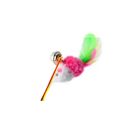 Fishing Rod Type Mouse-shaped Funny Cat Stick Elastic Rope Telescopic Rod Boredom Relief Props Catcher Interactive Toy
