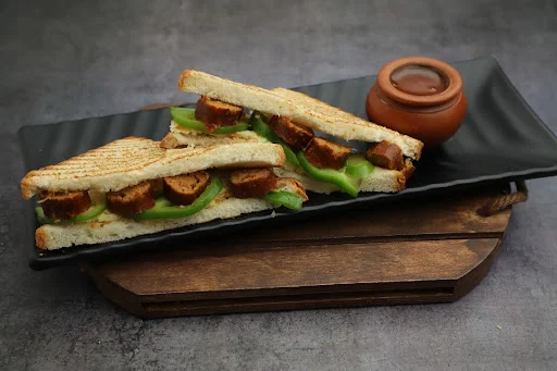 Chicken Grilled Seekh Kabab Cheese Double Decker Sandwich