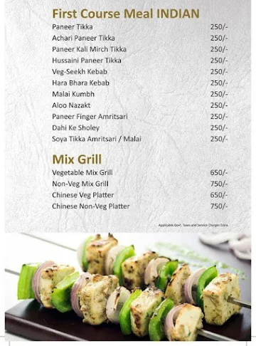 Metro Grill menu 