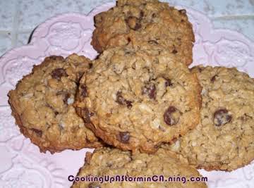 Oatmeal Coconut Chocolate Chip Monster Birthday Cookies