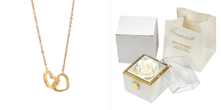 Caja de Regalo de Rosa de Jabón Giratoria Joyero Creativo para Mujer. Regalo de San Valentín, Empaquetado Elegante, Rosas Aromáticas.