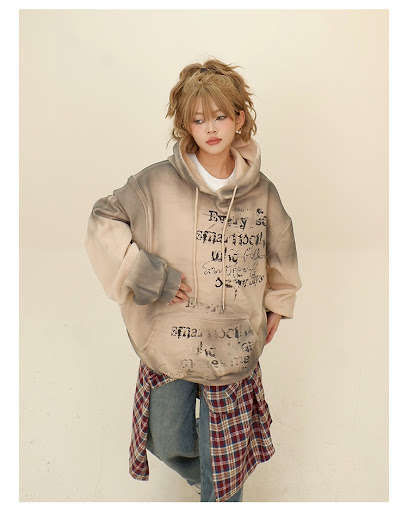 Title 13, Womens Fake Two-piece Hooded Sweater Loose Top