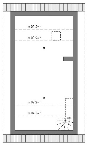 Elastyczny - C346 - Rzut poddasza do indywidualnej adaptacji (45,1 m2 powierzchni użytkowej)