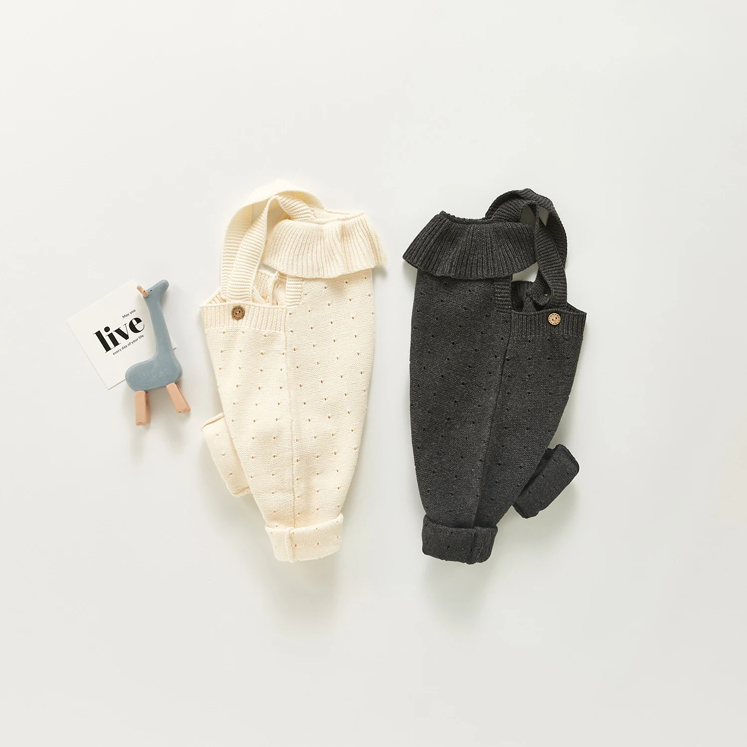 Title 2, Gebreide wollen jumpsuit voor babymeisjes Katoe...