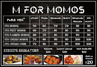 M For Momos menu 1