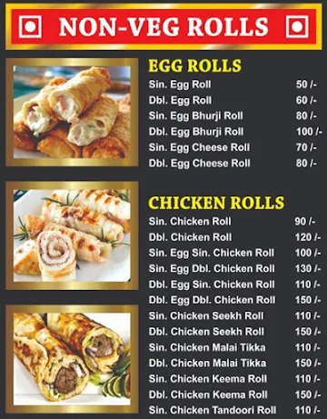 The Kathi Roll Express menu 