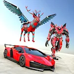 Cover Image of Unduh Flying Deer Car Robot: Flying Car Transformation  APK