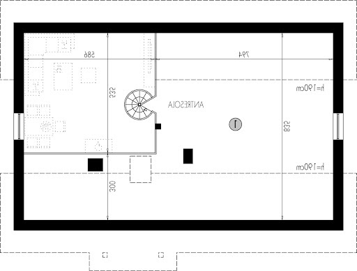 Dom Parterowy 6 - Rzut strychu