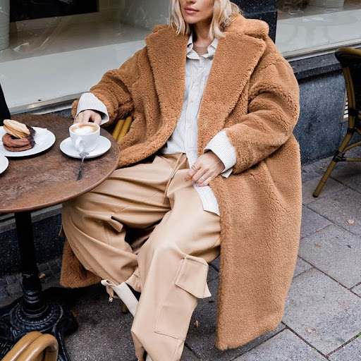 Title 5, Ong Faux Fur Womens Casual Coat with Long Slee...