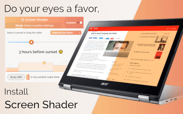 Screen Shader | Smart Screen Tinting chrome extension