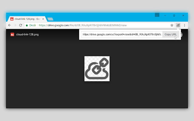 Cloud File direct URL chrome extension
