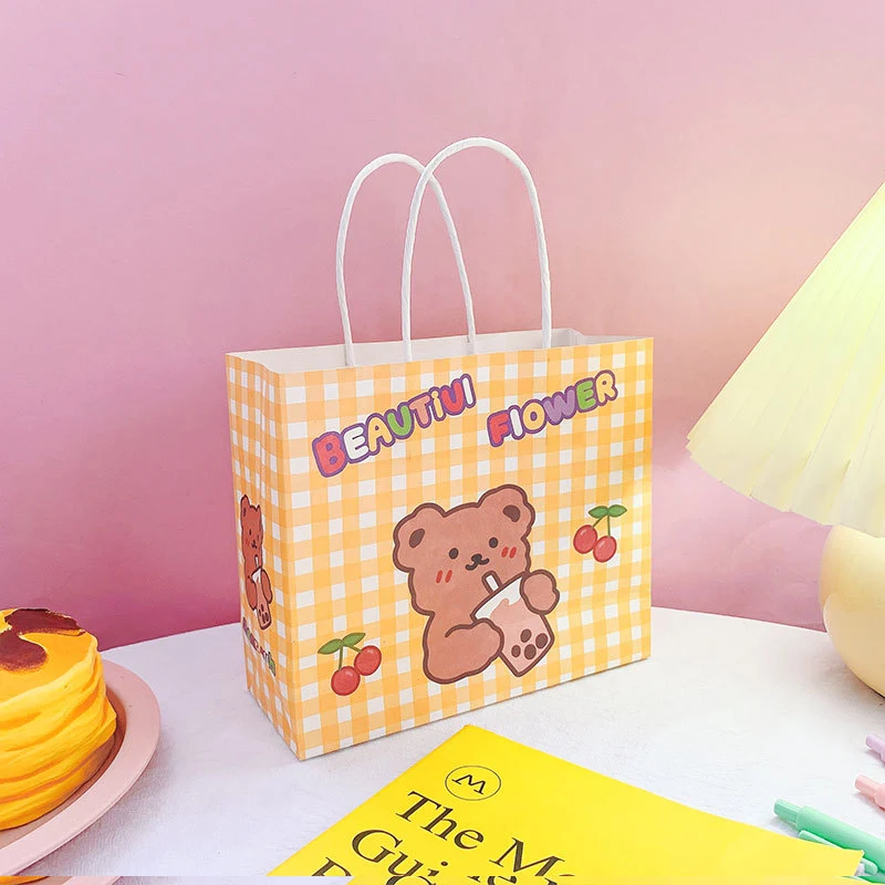 Schattige, prachtige Koreaanse stijl cartoon papieren tote bag. Perfect voor cadeaus, winkelen en dagelijks gebruik. Een onweerstaanbaar accessoire.
